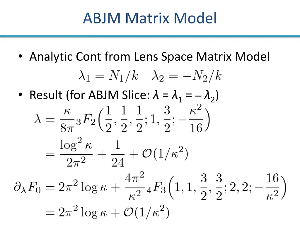abjm matrix model 2