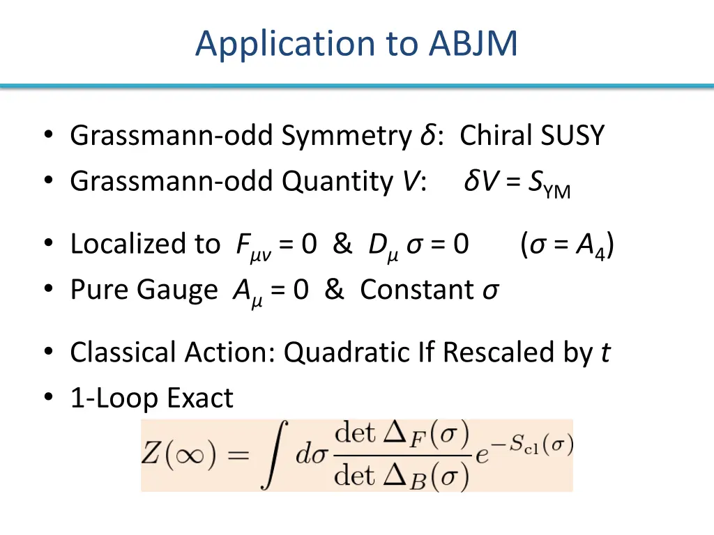 application to abjm