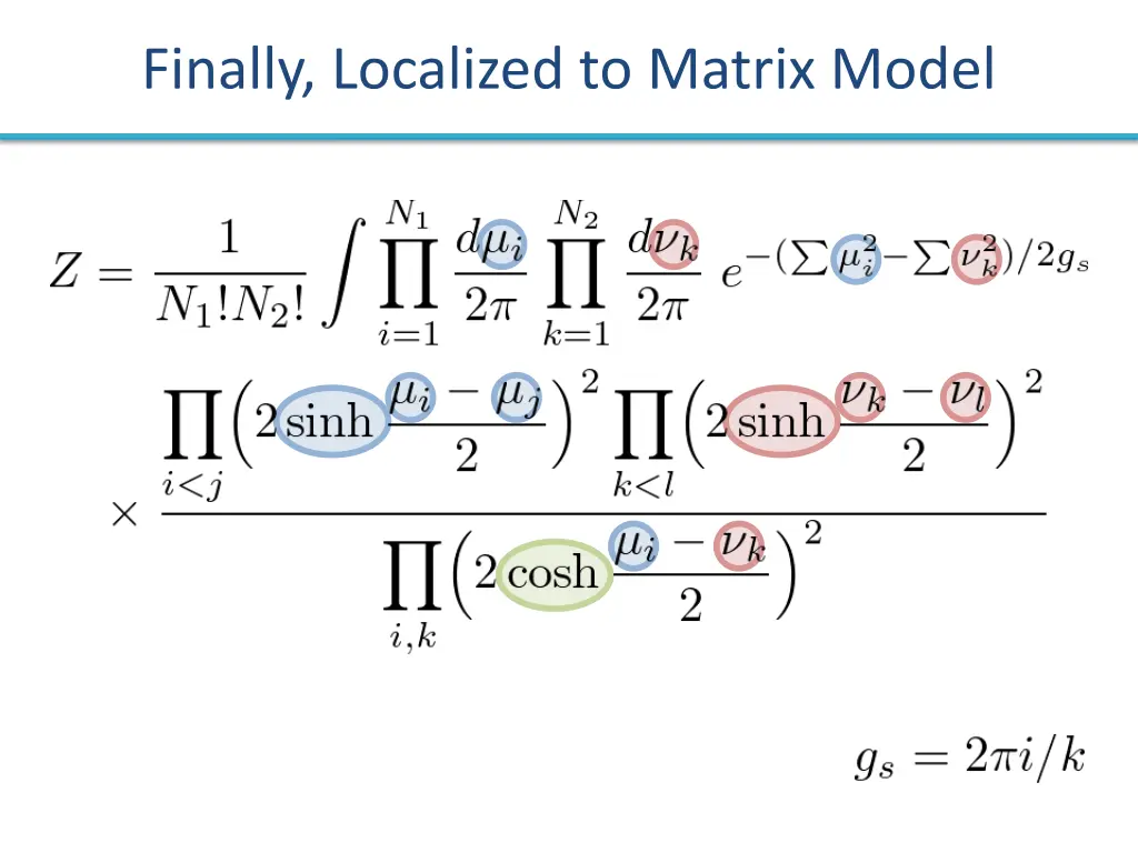 finally localized to matrix model