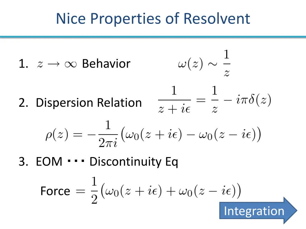 nice properties of resolvent