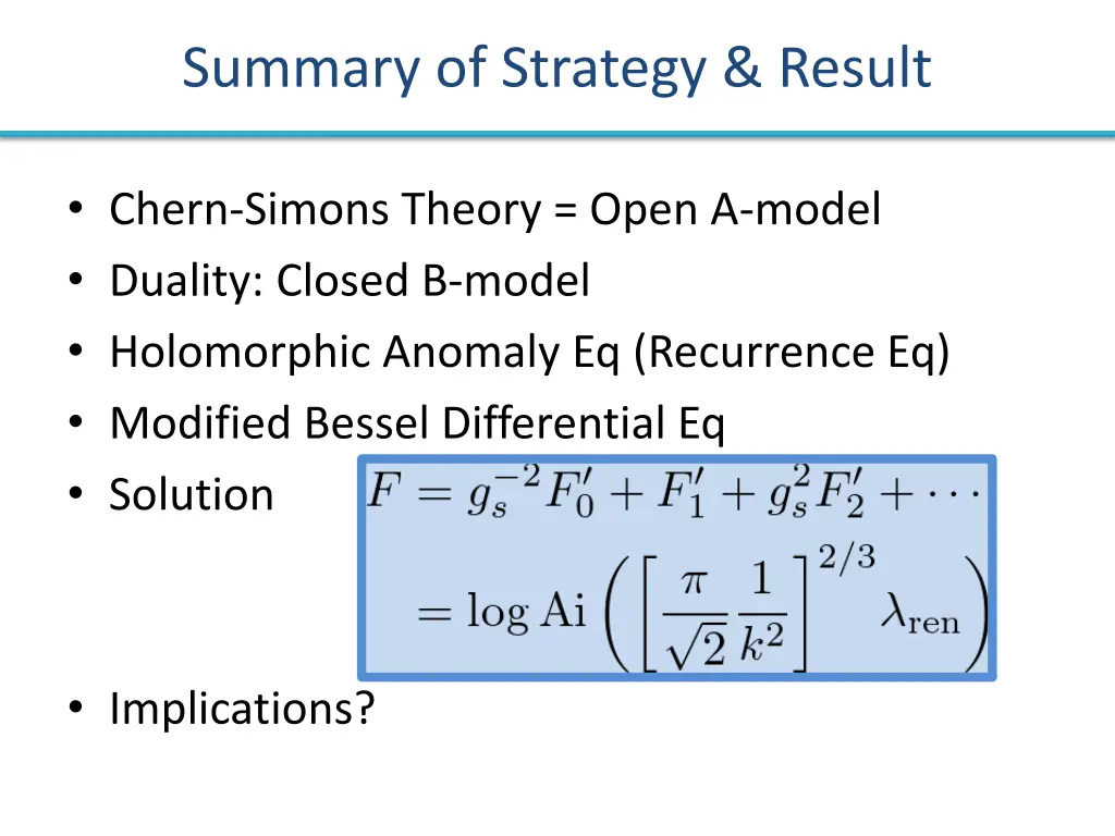 summary of strategy result
