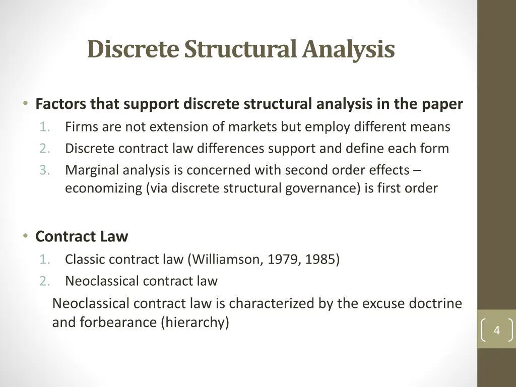 discrete structural analysis