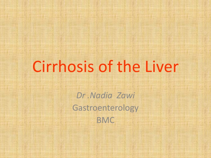 cirrhosis of the liver
