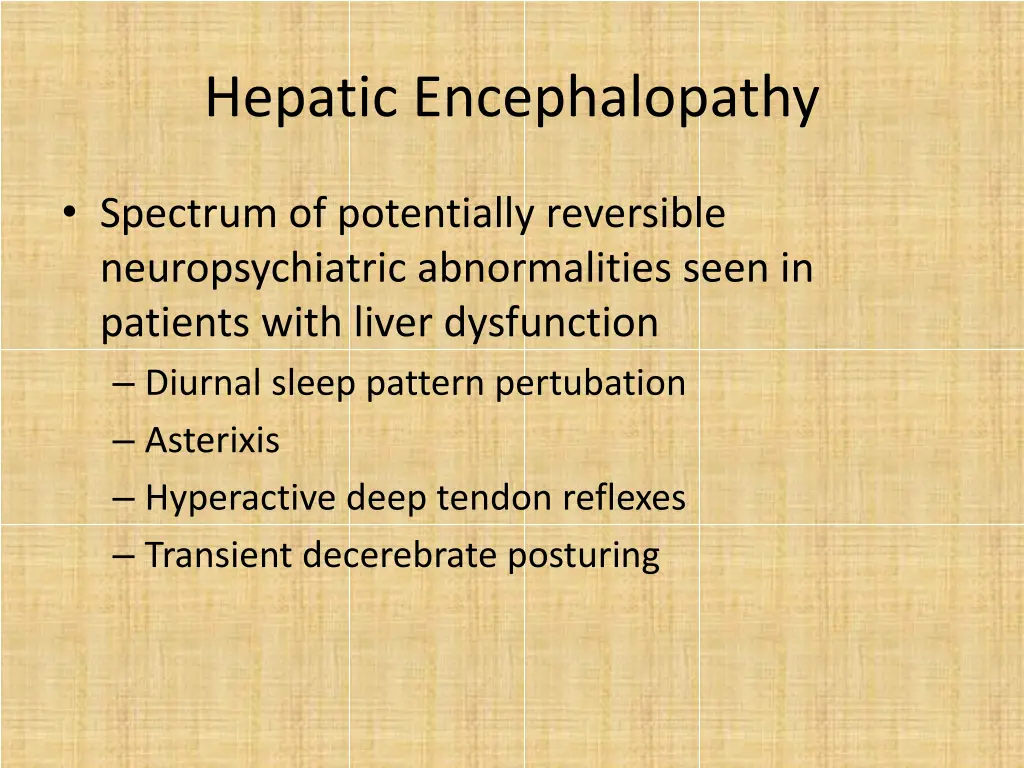 hepatic encephalopathy