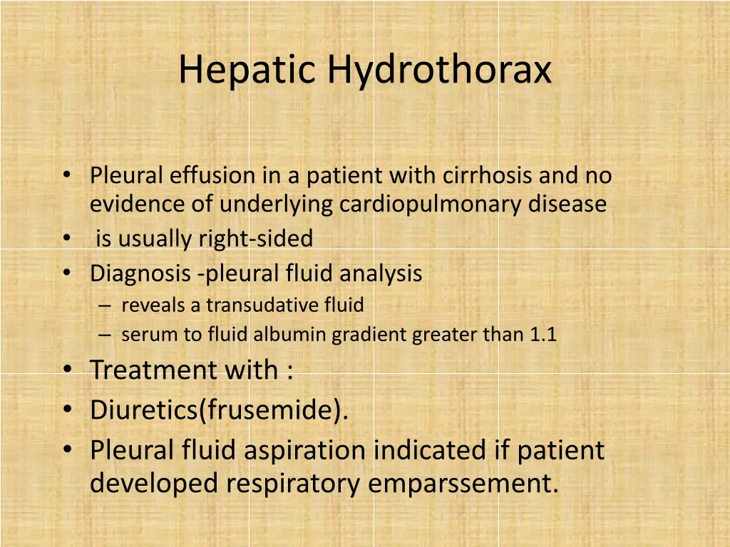 hepatic hydrothorax
