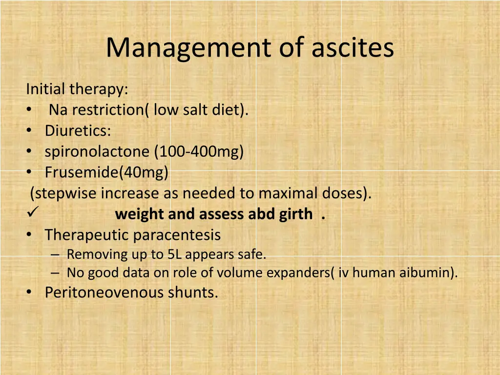 management of ascites 1