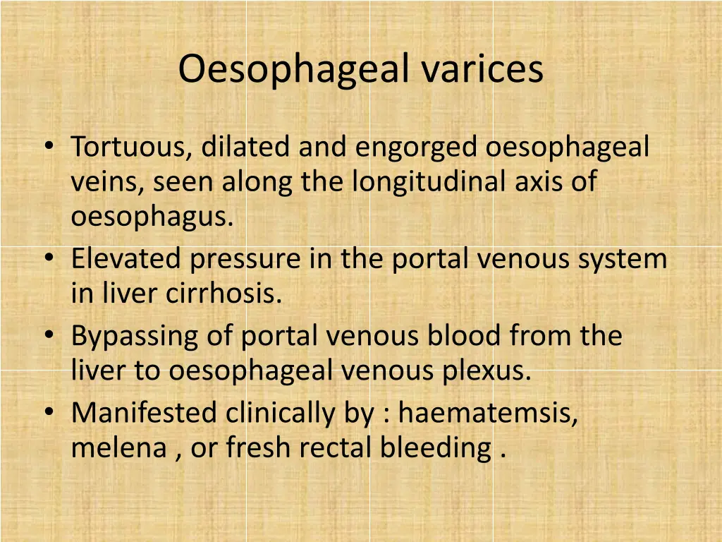 oesophageal varices