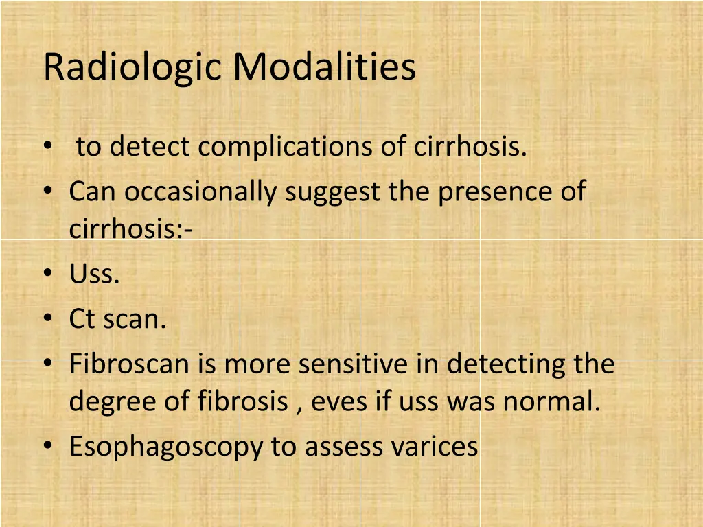 radiologic modalities