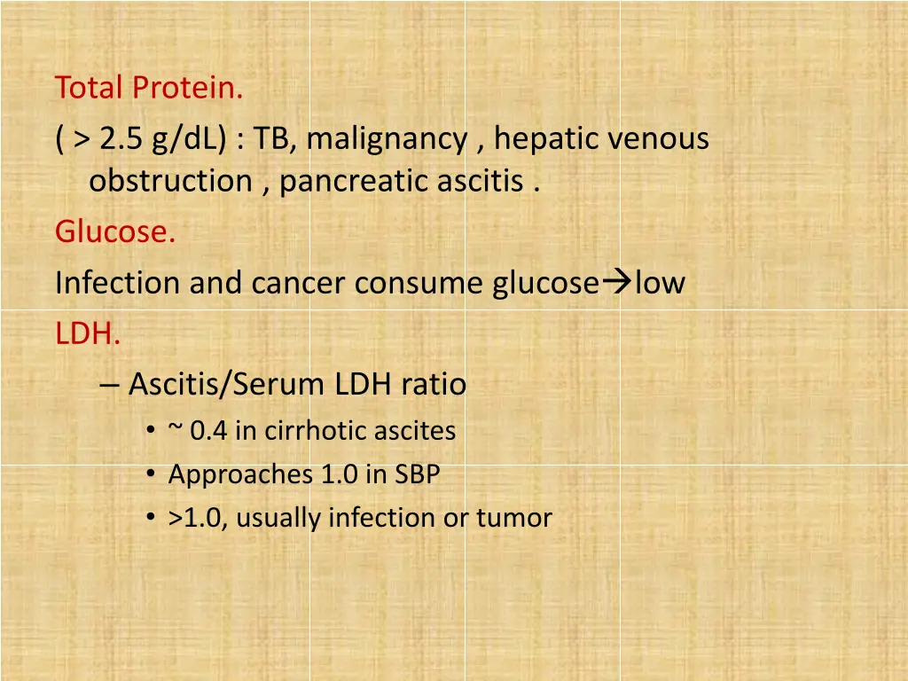 total protein 2 5 g dl tb malignancy hepatic