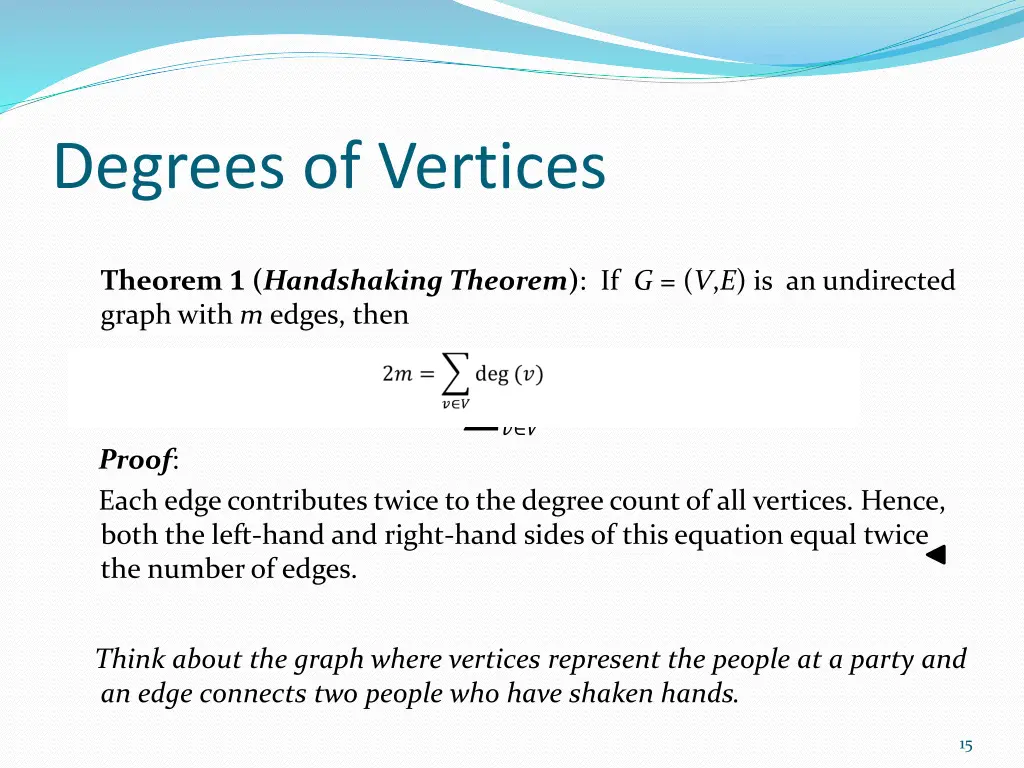 degrees of vertices