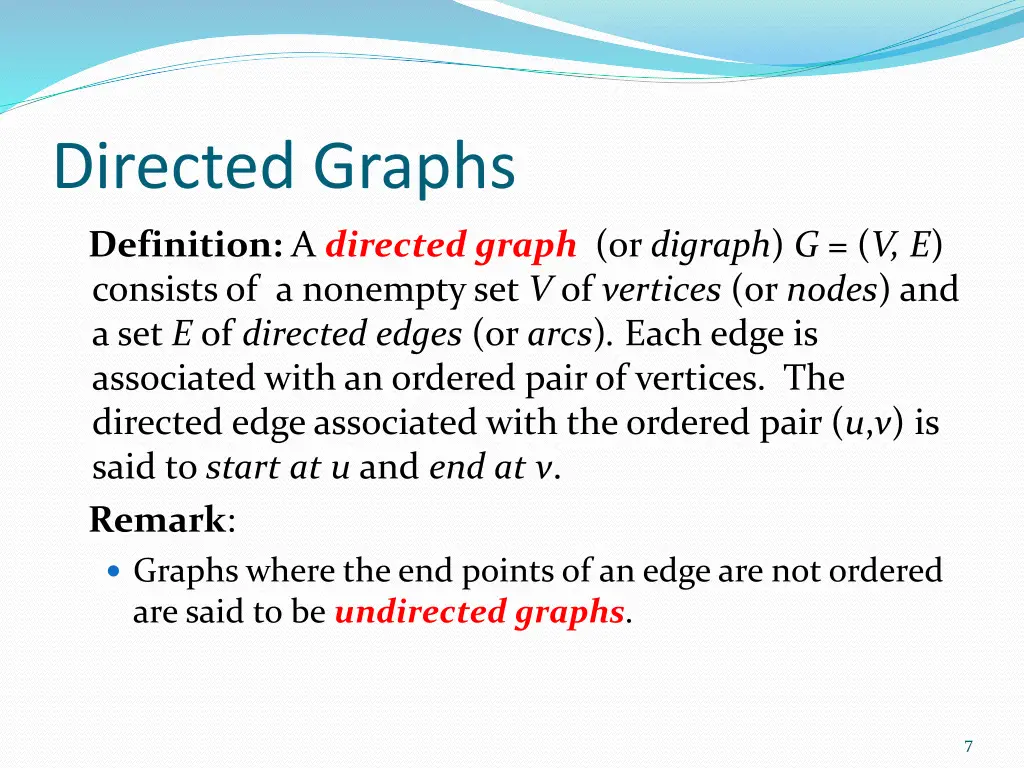 directed graphs