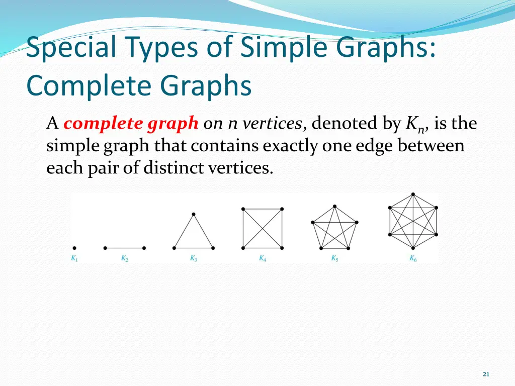 special types of simple graphs complete graphs
