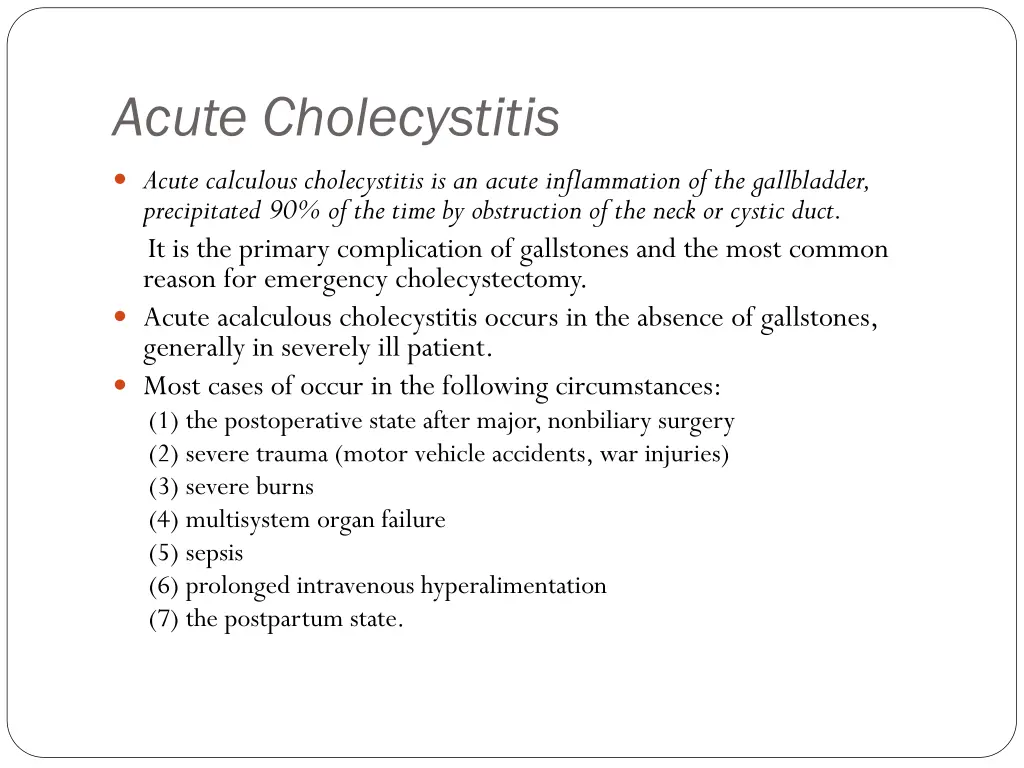 acute cholecystitis