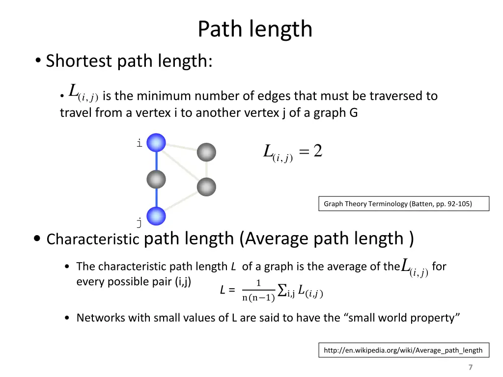 path length 1