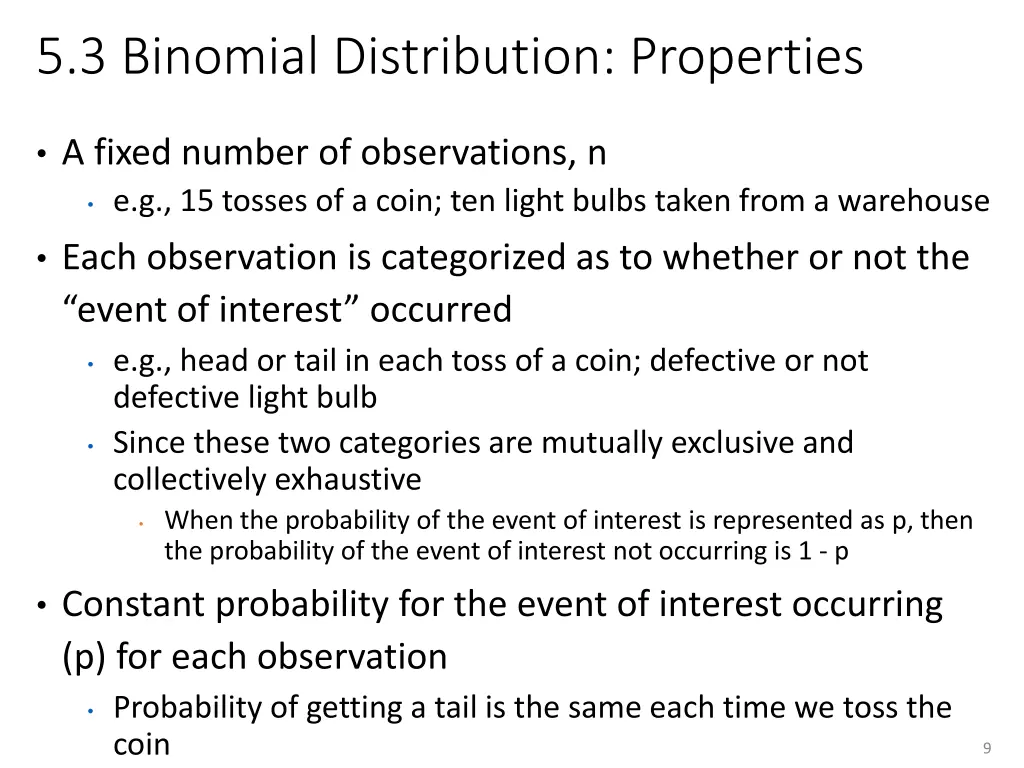 5 3 binomial distribution properties