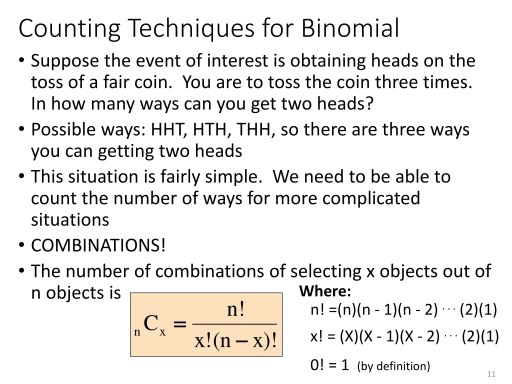 counting techniques for binomial suppose