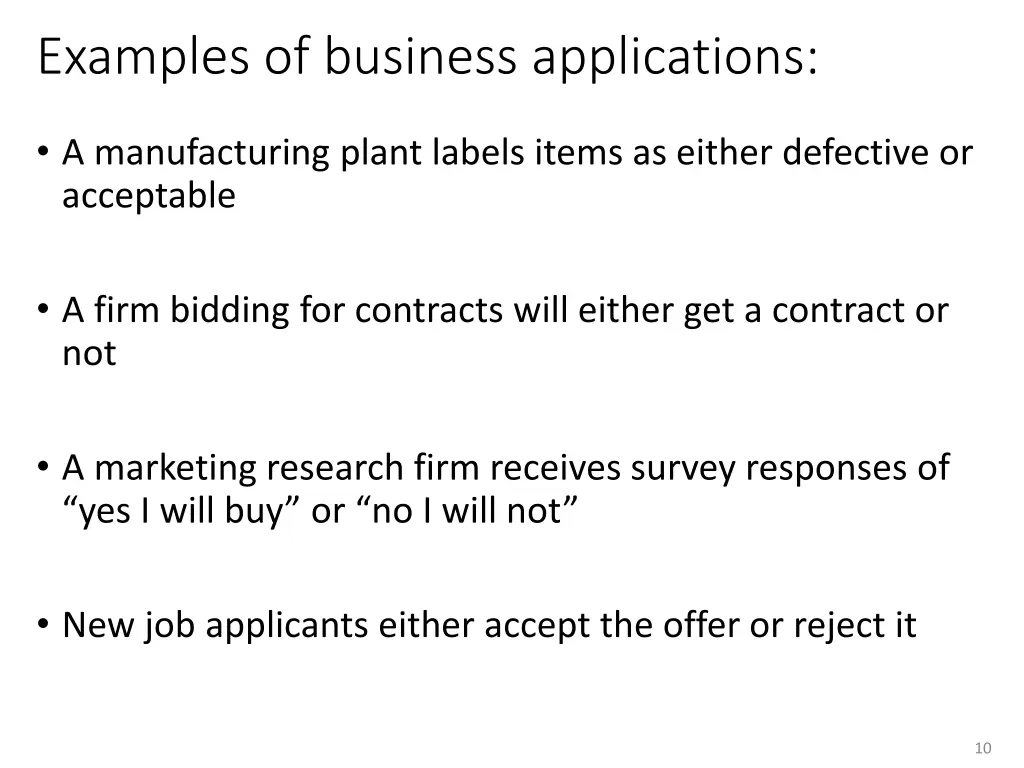 examples of business applications