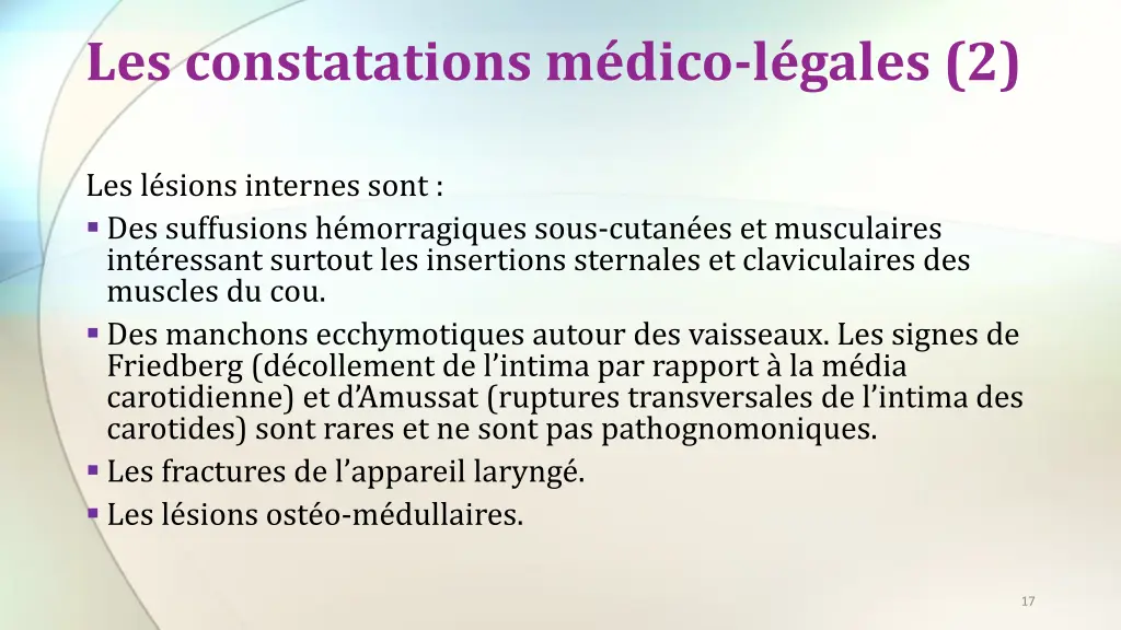 les constatations m dico l gales 2