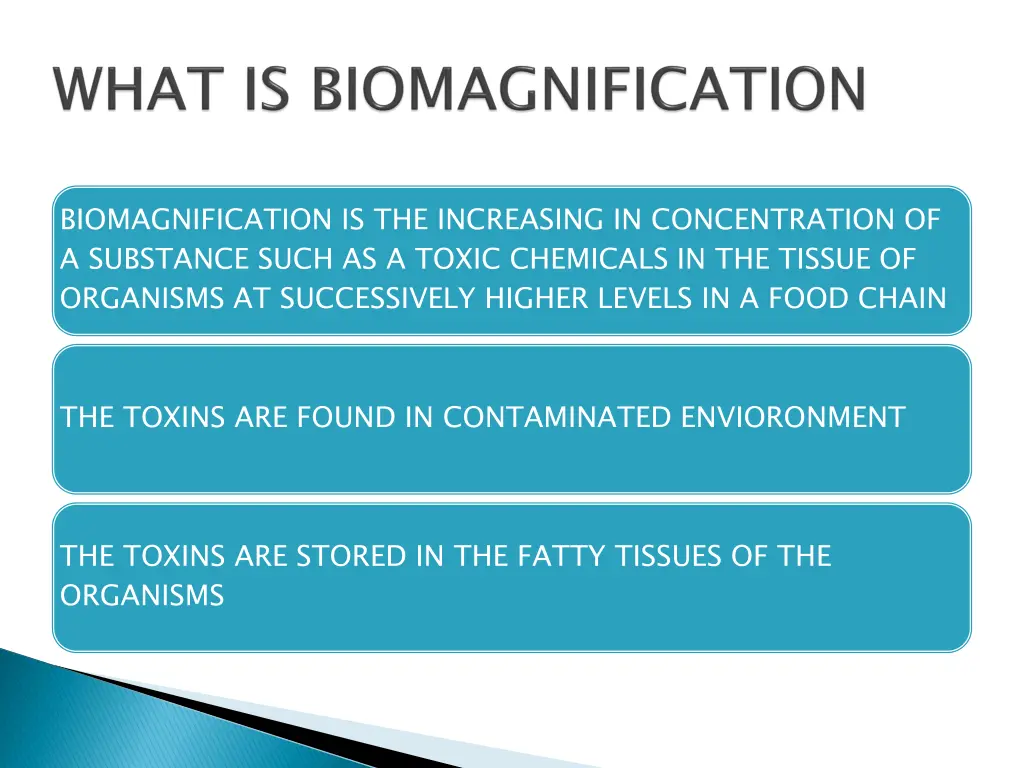 biomagnification is the increasing