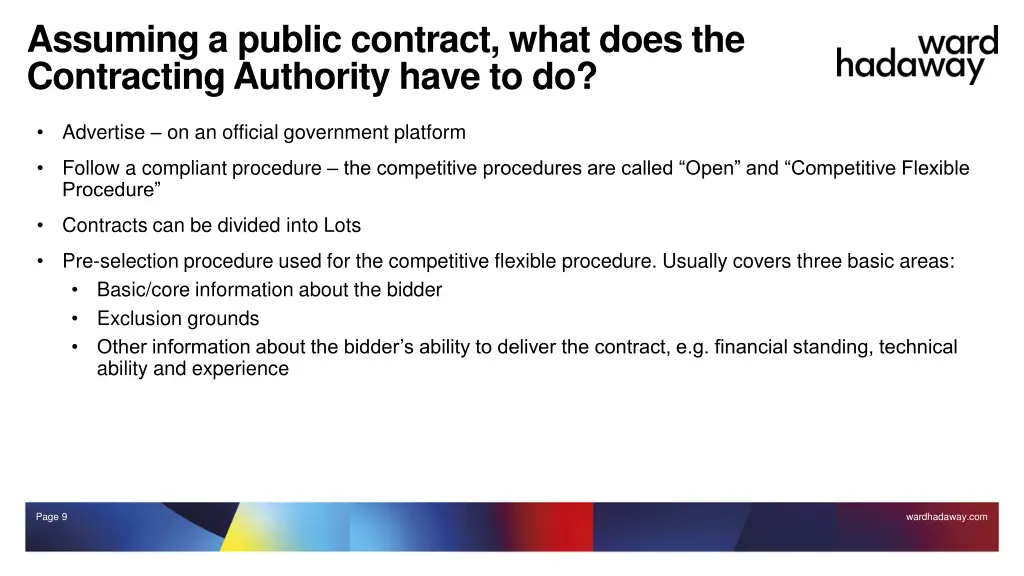 assuming a public contract what does