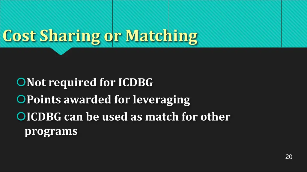 cost sharing or matching