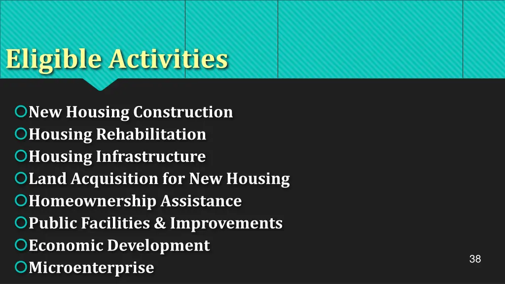 eligible activities