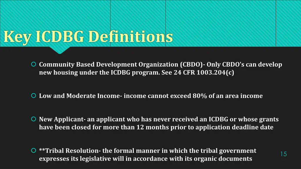 key icdbg definitions