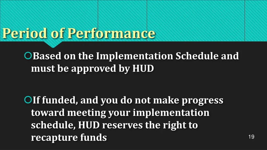 period of performance
