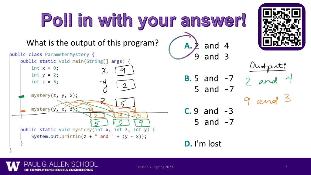 poll in with your answer