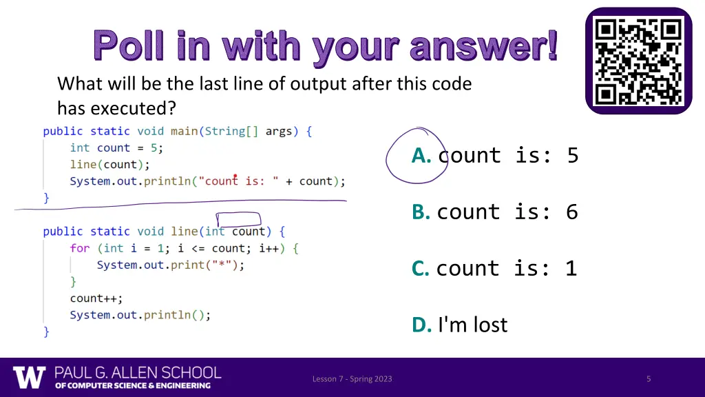 poll in with your answer what will be the last