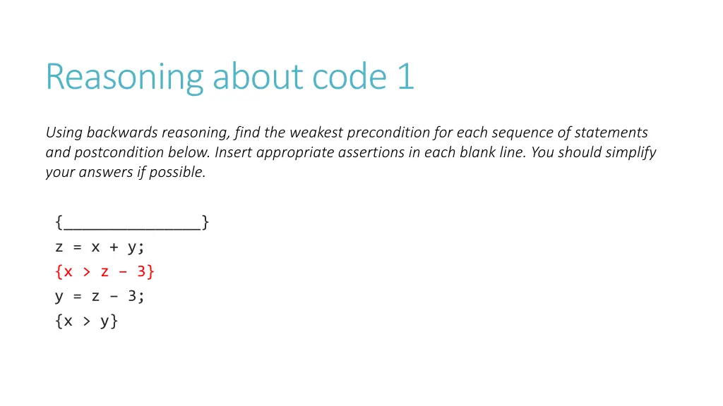 reasoning about code 1 1