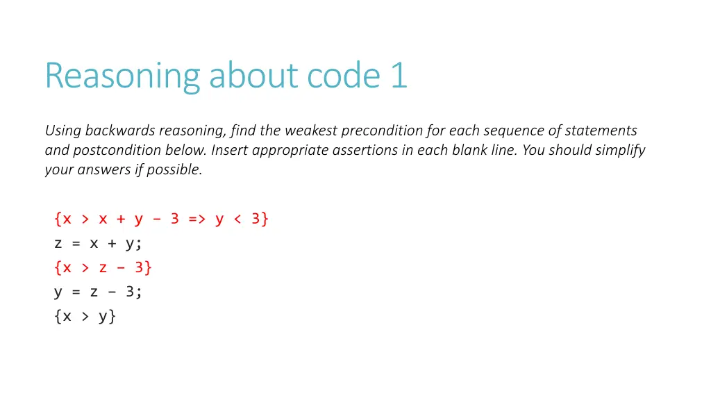 reasoning about code 1 2