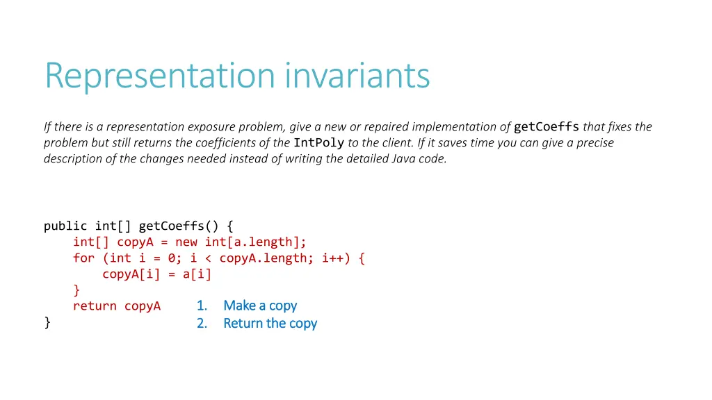 representation invariants 4