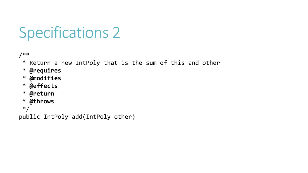 specifications 2 1