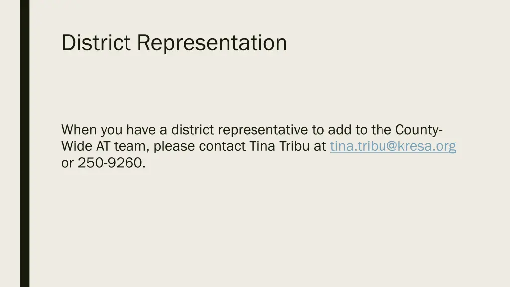 district representation