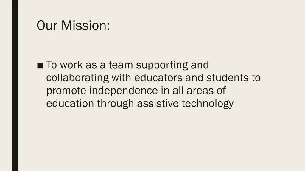 our mission