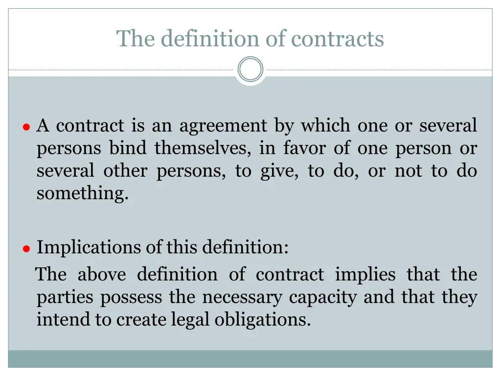 the definition of contracts