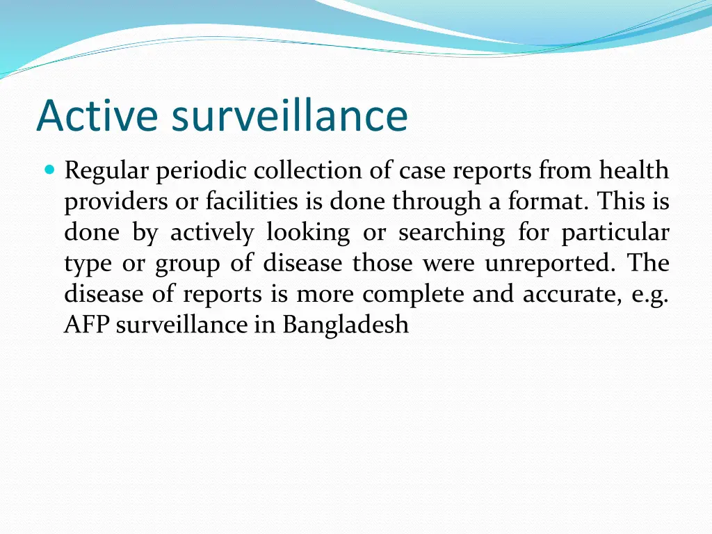 active surveillance