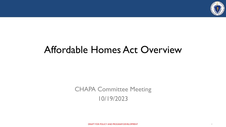 affordable homes act overview