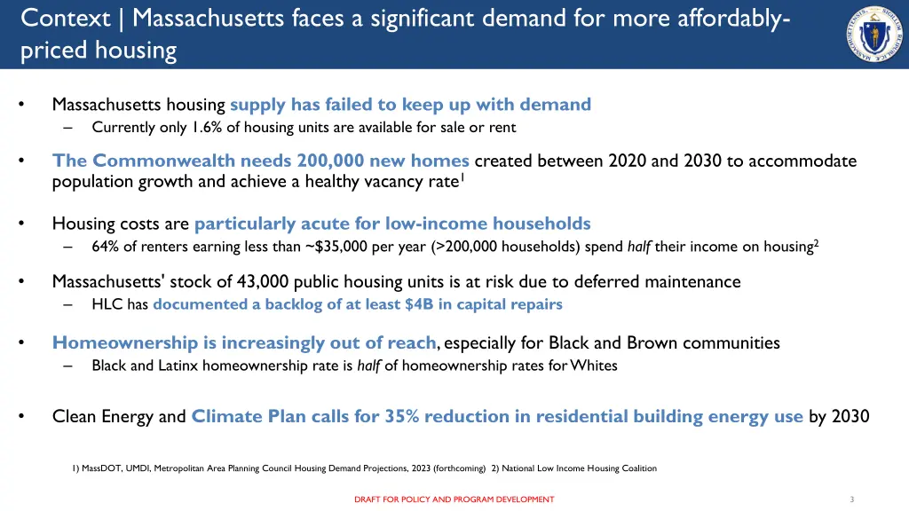 context massachusetts faces a significant demand