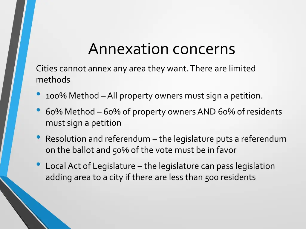 annexation concerns