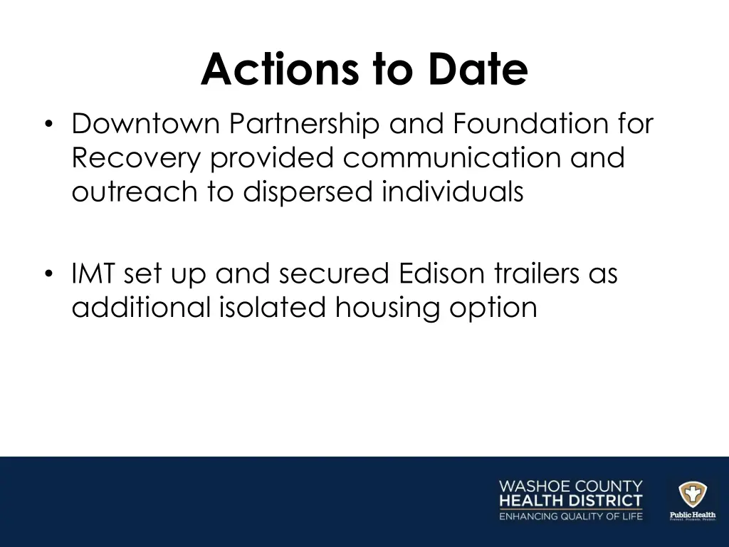 actions to date downtown partnership