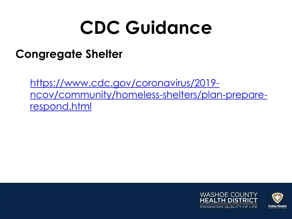 cdc guidance