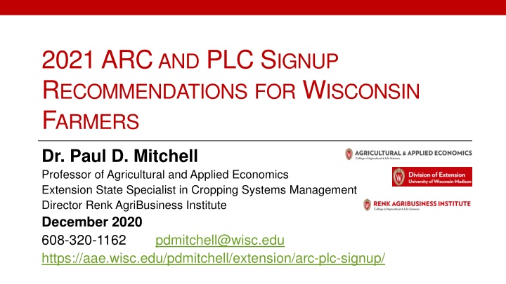 2021 arc and plc s ignup r ecommendations