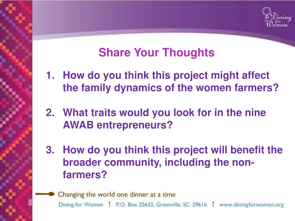 share your thoughts