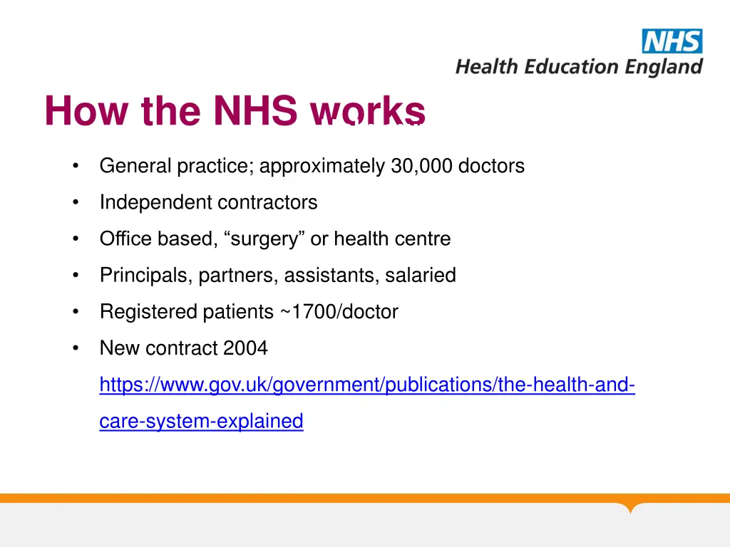 how the nhs works