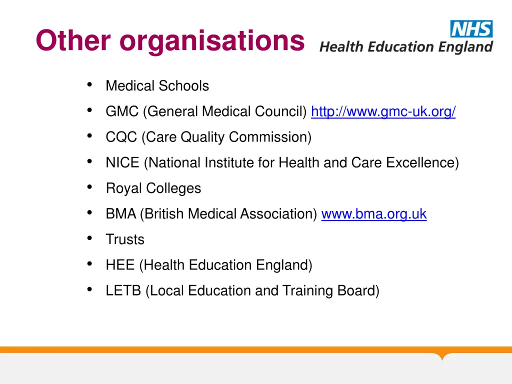 other organisations