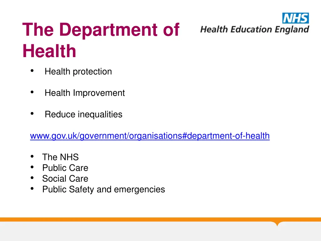 the department of health health protection