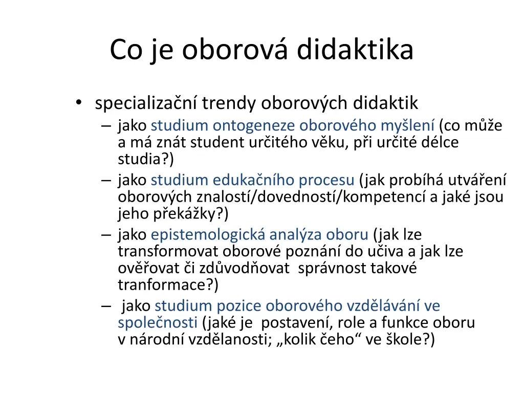 co je oborov didaktika