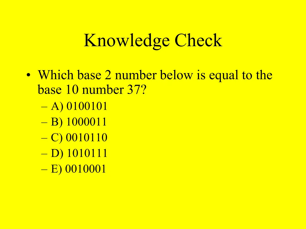 knowledge check 2